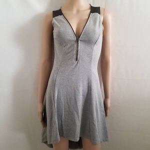 Grey cotton high low dress